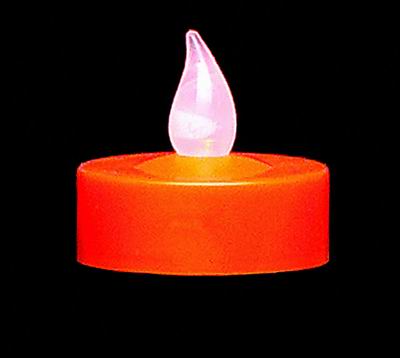 Christmas Source 620080 Battery Operated Flickering LED Tea Light 3-Pack - Orange Candle