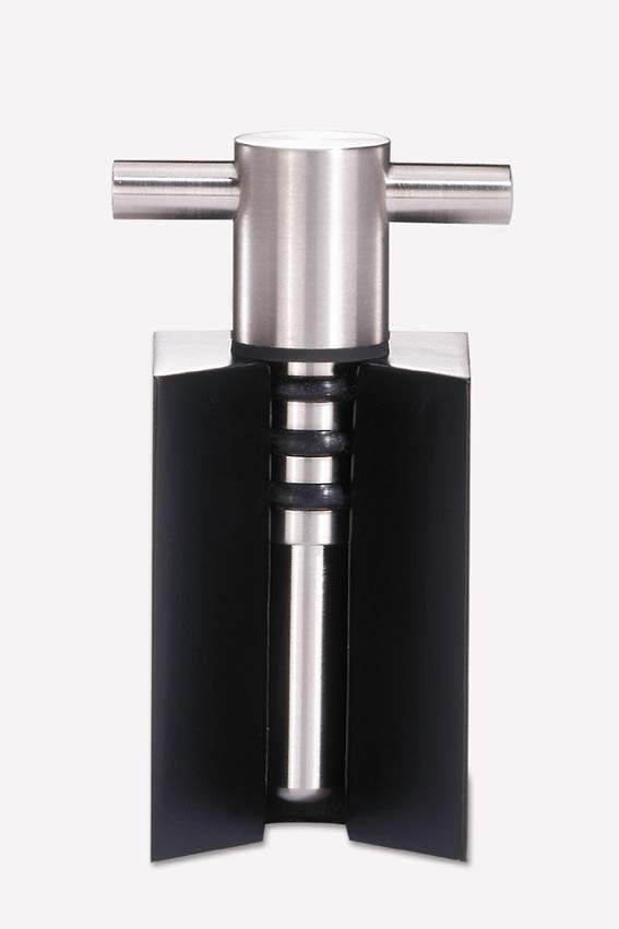 Zack 20481 LIMBO bottle stopper with wooden display Stainless Steel