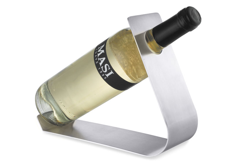 Zack 20560 DACCIO wine bottle holder l.7.9 / h. 7.1 inch Stainless Steel
