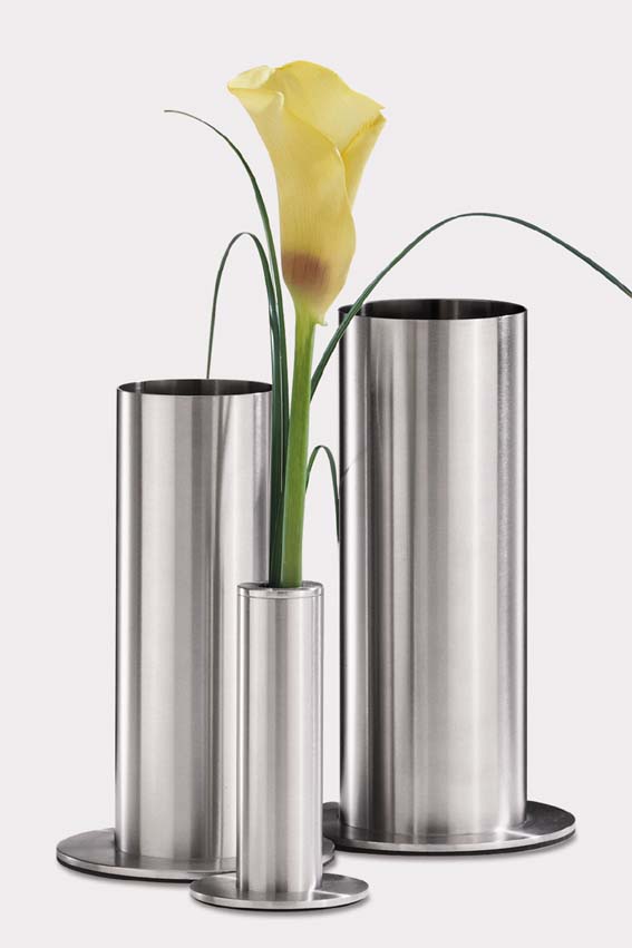 22971 Vento Vase H.9.65 Inch Stainless Steel