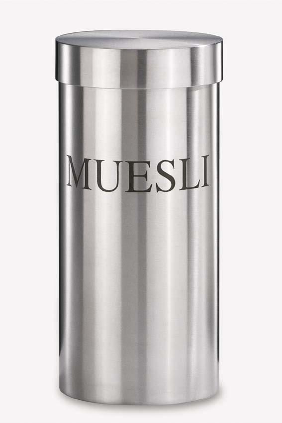 23014 Vivace Muesli Canister H. 8.67 Inch Stainless Steel
