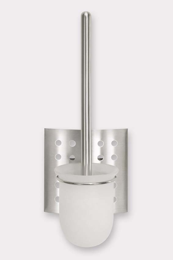 Zack 40171 PINO wall toilet brush set body of glas Stainless Steel by Zack