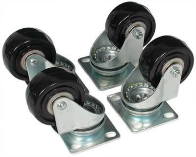 Startech.com 4POSTCASTER 4 Piece Caster Kit for Open Frame Rack  4POSTRACK