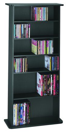 Dvd Cabinets - Atlantic DRA280MM03 280 CD 112 DVD Multimedia Storage Cabinet Drawbridge Black