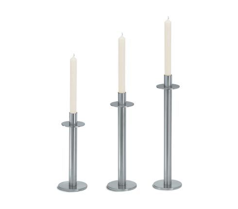 Blomus 66762 Matt Stainless steel candlestick 9.5 inch