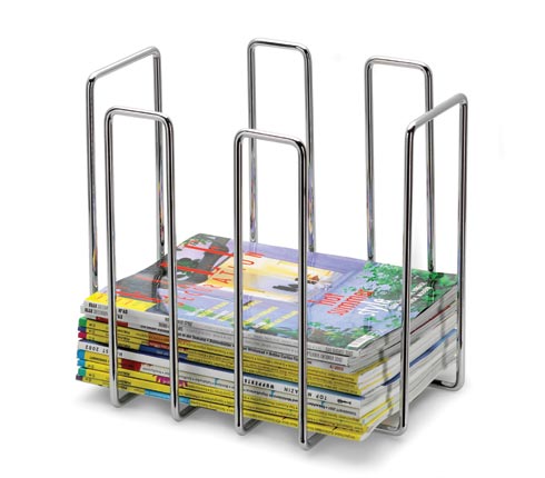 Metal-wire Chrome-plated Magazine Rack