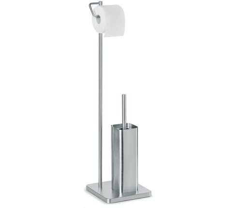 Blomus 68541 stainless steel toilet brush and roll holder