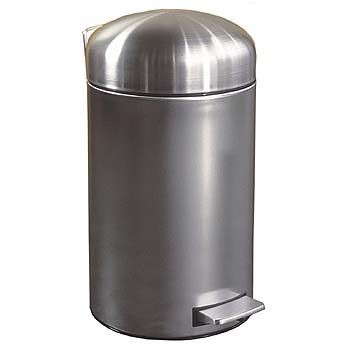 Brabantia 12 Liter Retro Gargabe Trash Bin with Plastic Bucket Matt Stainless - 