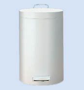 Brabantia 20 Liter Pedal Garbage Trash Bin with Plastic Bucket White 426100