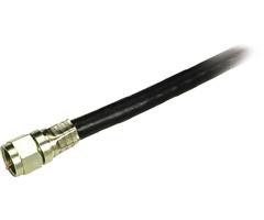 Steren UL Listed Weather Resistant RG6 Cable with F Connectors Black 208445BK