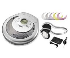 Coby Slim CD Player with Car Kit and Interchangeable Color Inserts CX-CD646