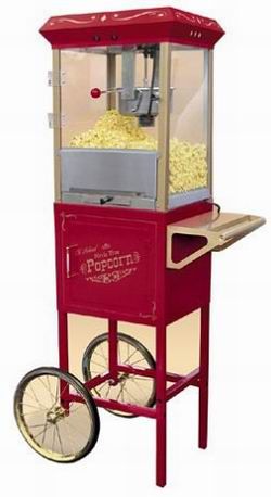 Nostalgia Electrics CCP-509 Full Size Old Fashioned Carnival Popcorn Cart – Red