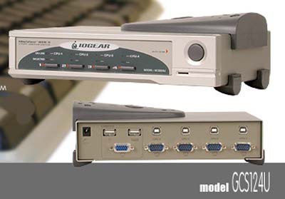 IO Gear GCS124U 4 Port USB KVM Switch by IO Gear