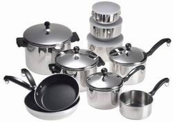 FARBERWARE 1-2-3QT 4 and 8QT POT 8-10 InchFRYPAN NON-STK 3BOWLS - 50049
