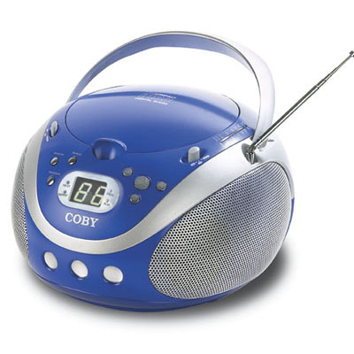 Coby CXCD241BLU PORTABLE CD PLAYER with AM FM STEREO TUNER