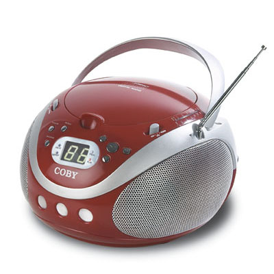 Coby CXCD241RED PORTABLE CD PLAYER with AM/FM STEREO TUNER