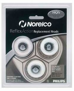 Norelco Shaver Heads - Norelco Replacement Razor Heads For Reflex Action Shavers - HQ5