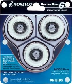 Norelco Reflex Plus Replacement Heads - HQ55PLUS