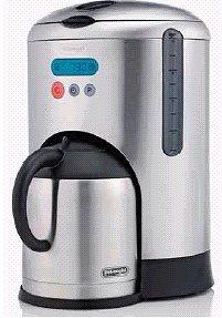 DeLonghi 10-Cup Coffee Maker with Brushed Stainless Steel Exterior DCM485