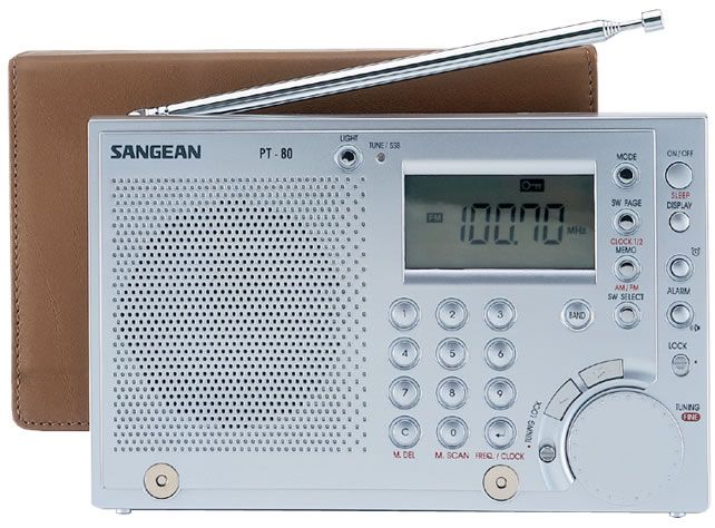 Sangean AM-FM Professional Digital Stereo LW-SW Shortwave World Band Travel Radio - PT-80