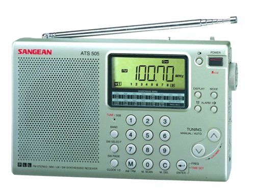 Sangean AM-FM-SW Radio Kit with AC Adaptor and ANT-60 Reel SW Antenna - ATS-505P