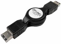 CABLES UNLIMITED ZIP1394C06 CABLE RETRACTABLE 6 TO 6 FIREWIRE