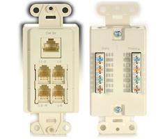 Channel Plus Data/Telephone Wall Plates WPADP