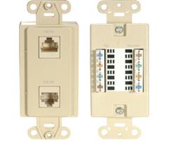 Channel Plus Dual Data Wall Plate WPIDD