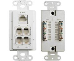 Channel Plus Data/Telephone Wall Plates WPWDP