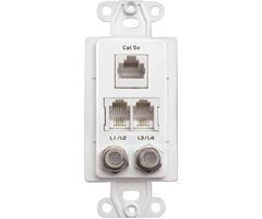 Channel Plus Data/Telephone/Coax Wallplates WPWPDC