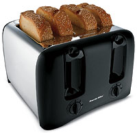 Proctor Silex 24608 B/C CoolWall Chrome 4Slice Toaster