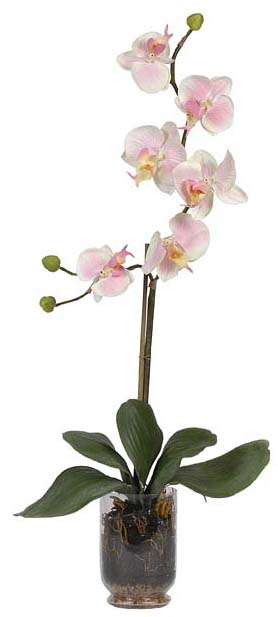 Nearly Natural 4054 Phalaenopsis with Vase Silk Orchid Plant Pink