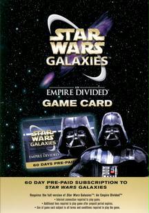 LUCAS ARTS ENTERTAINMENT 31873 STAR WARS GALAXIES PRE-PAID GAME CARD (ACCESSORY)