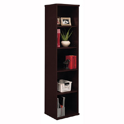 Bookcase Furniture - Bush Business Furniture WC12912 Mocha Cherry Series C Open Single Bookcase