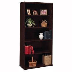 Bookcase - Bush Business Furniture WC12914 Mocha Cherry Series C Open Double Bookcase