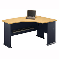 Bush Desk - Bush Business Furniture WC14322 Savannah Beech - Slate Series A Right LBow Desk