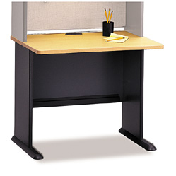 Bush Desk - Bush Business Furniture WC14336 Savannah Beech - Slate Series A 36 Inch Desk