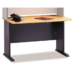 Bush Desk - Bush Business Furniture WC14348 Savannah Beech - Slate Series A 48 Inch Desk