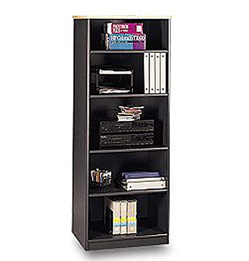 5 Shelf Bookcase - Bush Business Furniture WC14368 Savannah Beech - Slate Series A Bookcase 19.5 Inch Deep 5 Shelf