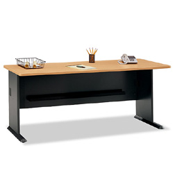 Bush Furniture - Bush Business Furniture WC14372 Savannah Beech - Slate Series A 72 Inch Desk