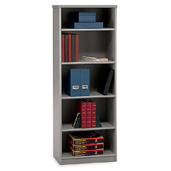 5 Shelf Bookcase - Bush Business Furniture WC14565 Pewter Series A Bookcase 5 Shelf