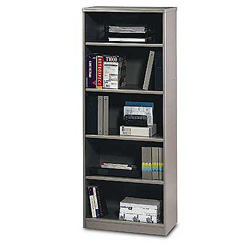 5 Shelf Bookcase - Bush Business Furniture WC14568 Pewter Series A Bookcase 19.5 Inch Deep 5 Shelf