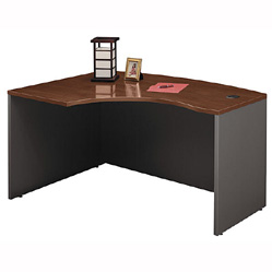 Bush Desk - Bush Business Furniture WC24433 Hansen Cherry - Graphite Gray Series C Left LBow Desk