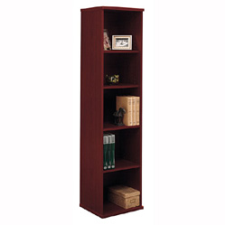 Bookcase Furniture - Bush Business Furniture WC36712 Mahogany Series C Open Single Bookcase
