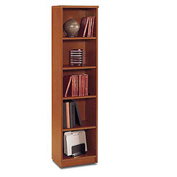 Bookcase Furniture - Bush Business Furniture WC48512 Auburn Maple Series C Open Single Bookcase