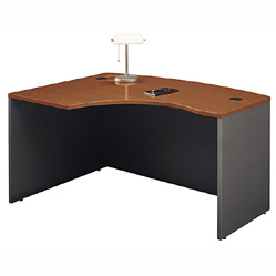 Bush Desk - Bush Business Furniture WC48533 Auburn Maple - Graphite Gray Series C Left LBow Desk