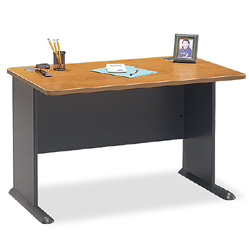 Bush Desk - Bush Business Furniture WC57448 Natural Cherry - Slate Series A 48 Inch Desk