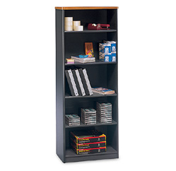 5 Shelf Bookcase - Bush Business Furniture WC57465 Natural Cherry - Slate Series A Bookcase 5 Shelf