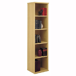 Bookcase Furniture - Bush Business Furniture WC60312 Light Oak Series C Open Single Bookcase