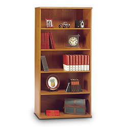 Bookcase Furniture - Bush Business Furniture WC72414 Natural Cherry Series C Open Double Bookcase